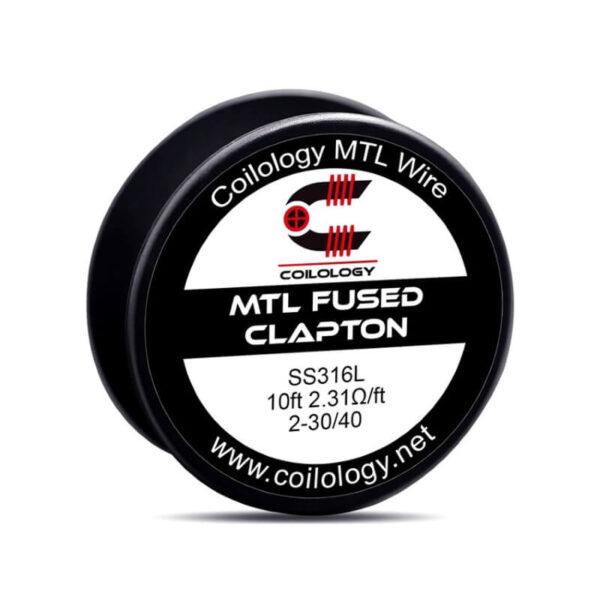 Coilology Spool – SS316L MTL Fused Clapton Wire 10ft 2*30/40 2.31Ohm/Ft