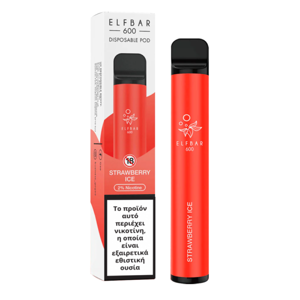 Elfbar 600 Disposables 2ml 18mg - Strawberry Ice Cream