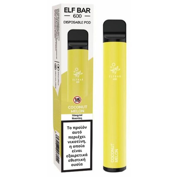 Elfbar 600 Disposables 2ml 18mg - Coconut Melon