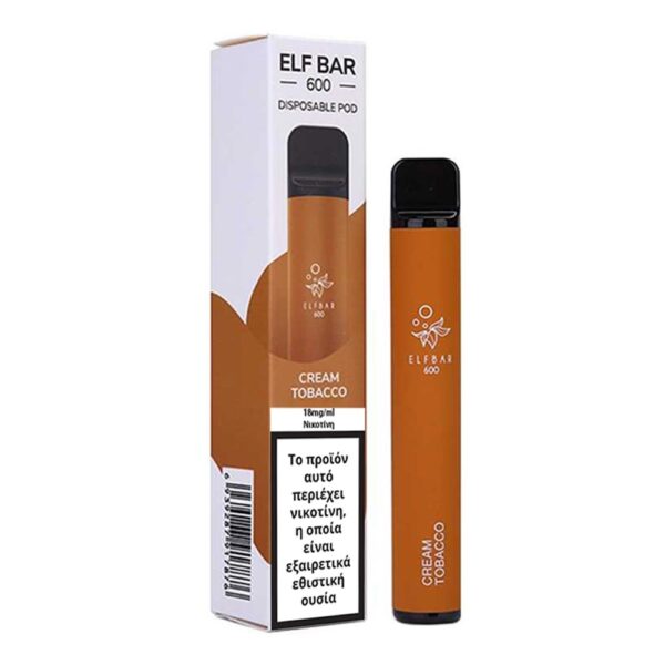 Elfbar 600 Disposables 2ml 18mg - Cream Tobacco