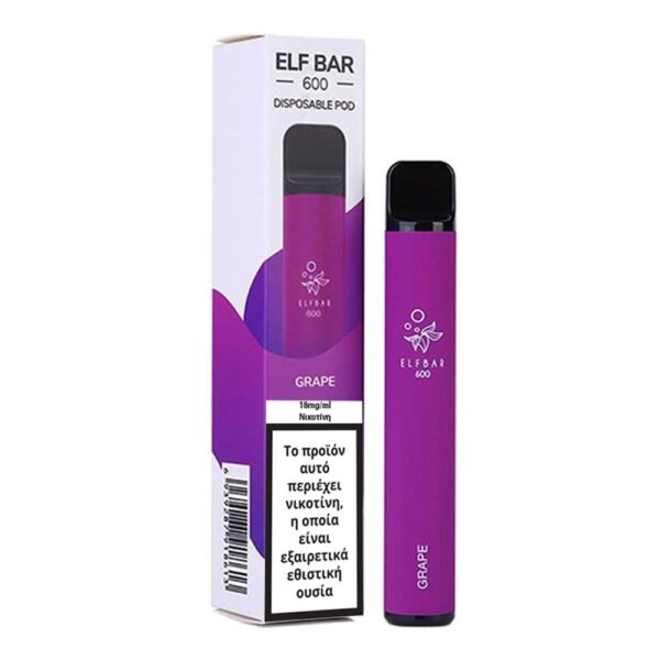 Elfbar 600 Disposables 2ml 18mg - Grape