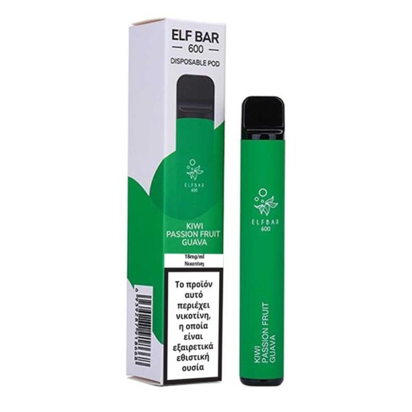 Elfbar 600 Disposables 2ml 18mg - Kiwi Passion Fruit Guava