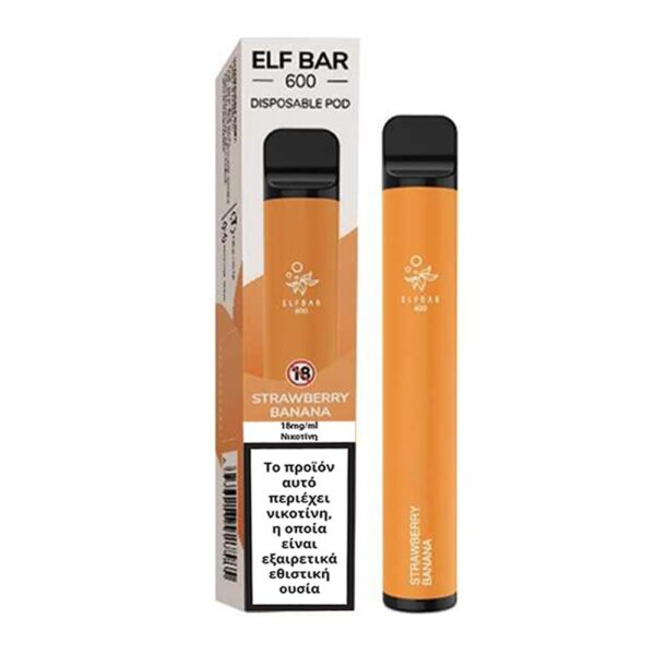 Elfbar 600 Disposables 2ml 18mg - Strawberry Banana