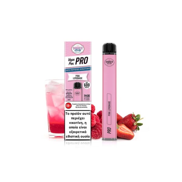Dinner Lady  -Vape Pen Pro Pink Lemonade 2ml 0mg