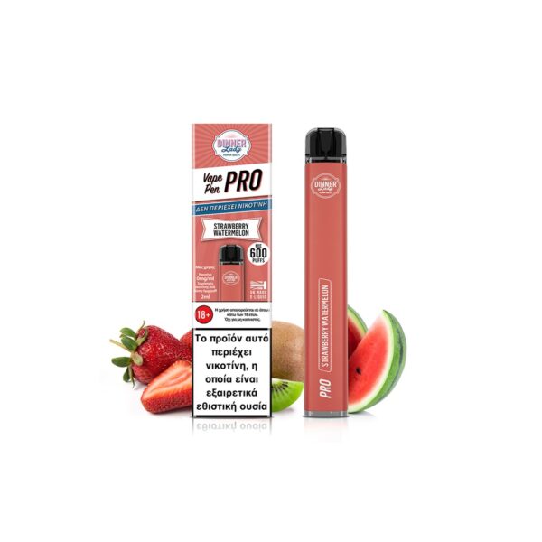 Dinner Lady  -Vape Pen Pro Strawberry Watermelon2ml 0mg