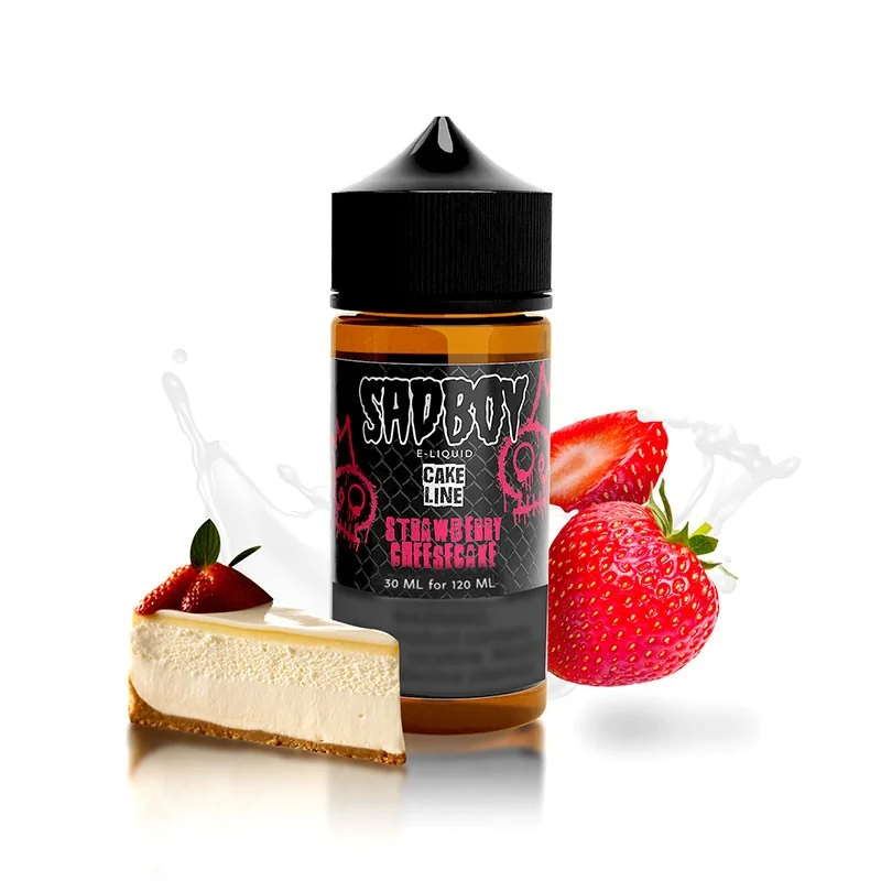 sadboystrawberry-cheesecake Sad Boy - Cake Line Strawberry Cheesecake 120ml - Image 1