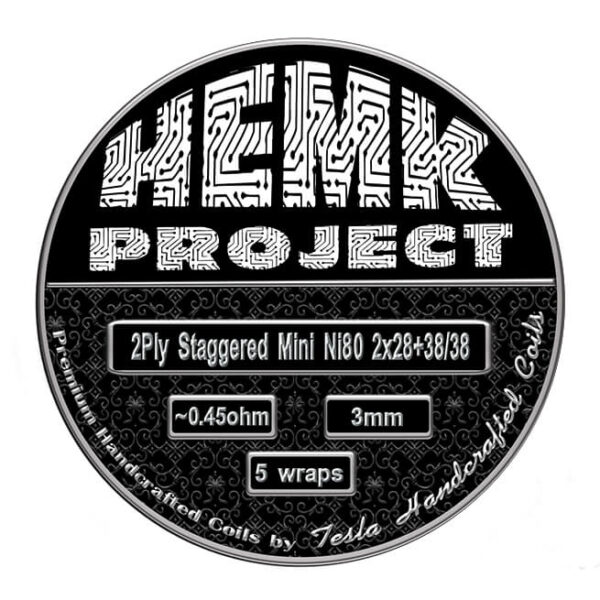 Hemk Project by Tesla Handcrafted - 2Ply Staggered Mini  0.45ohm Ni80