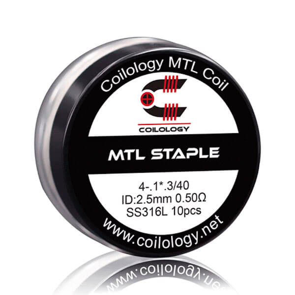 Coilology - SS316L MTL Staple 0.50 Prebuilt Coils